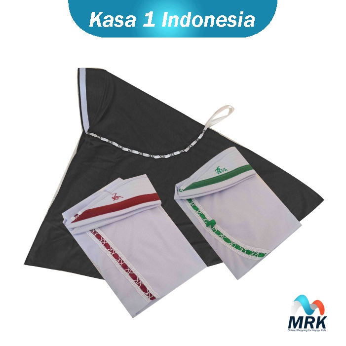 Jilbab Hitam List Anak Perempuan / Kerudung Sekolah SD Madrasah / MTS