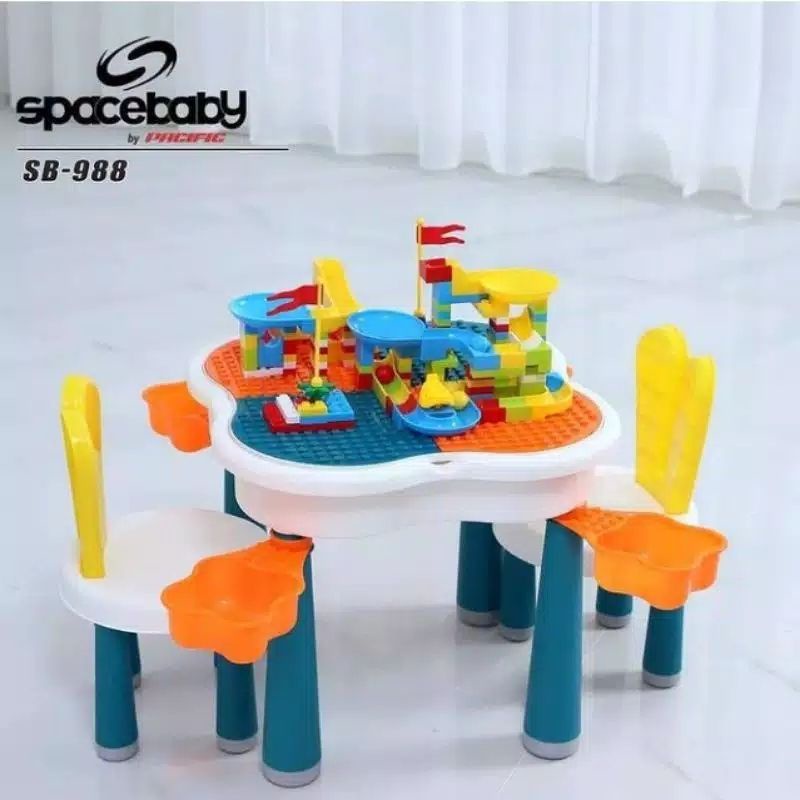 meja lego anak multifungsi 6in1 space baby SB-988