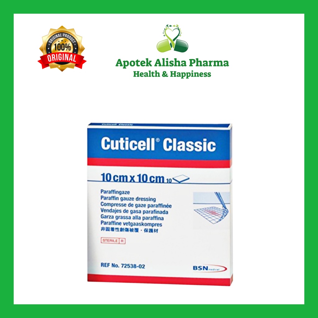 Cuticell Classic (10x10cm) - Cuticel Kasa Dressing Steril Penyembuhan Luka / Kutisel