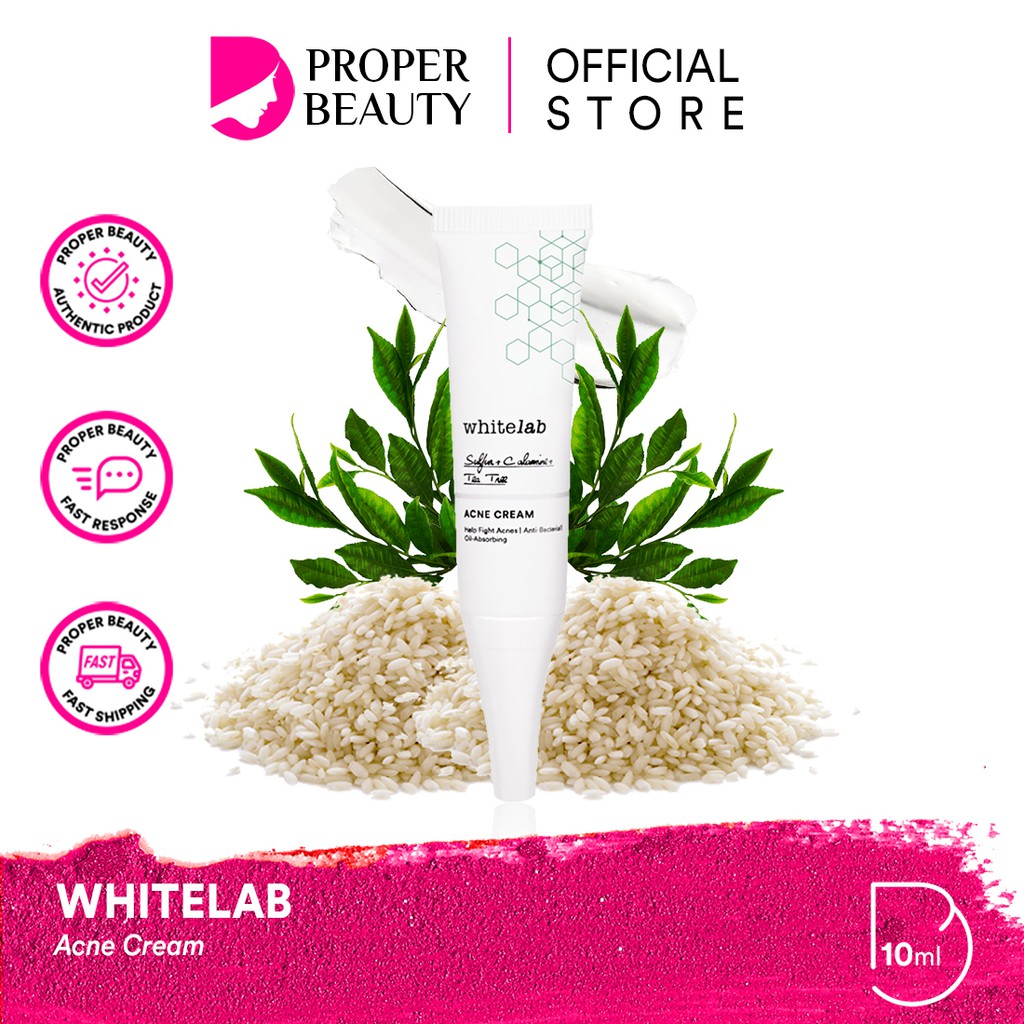 WHITELAB Acne Cream Indonesia / Facial Wash Hydrating Essence Toner Serum Ampoule Day Night Underarm Eye Cream Sunscreen Clay Mask Masker Gel Body Soap / Face Brightening Mugwort Heartleaf Niacinamide Peeling Calming Paket Wajah Lengkap Set Sabun Pelembab