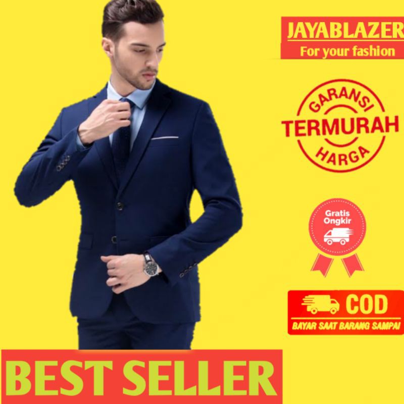 JAS BLAZER PRIA NAVY JAS RESMI JAS WEDDING JAS KERJA