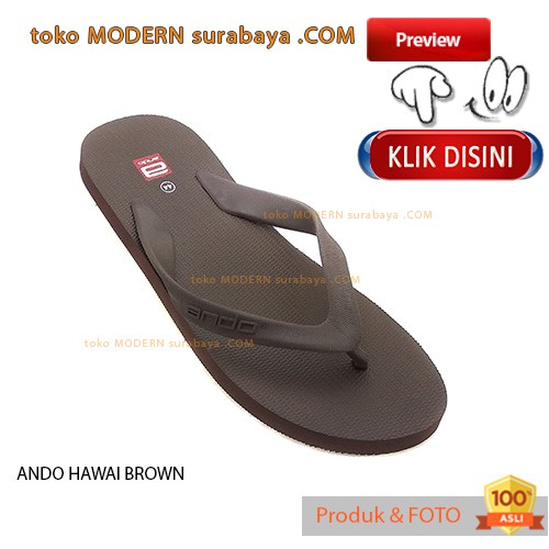 ANDO HAWAI BROWN sandal jepit flat casual