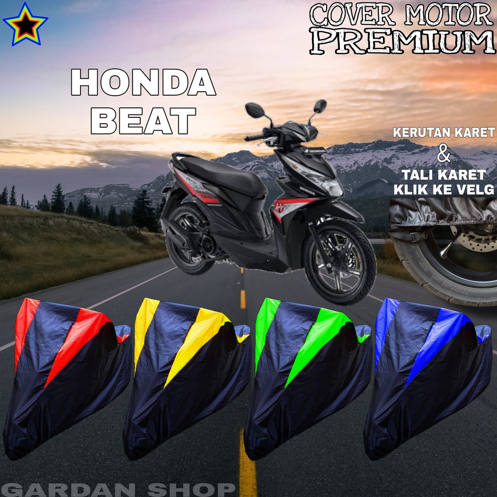 Sarung Motor HONDA BEAT Hitam KOMBINASI Body Cover Penutup Beat PREMIUM