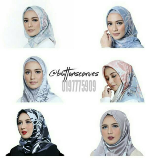 Jardin scarf series Button scarves X Rumah ayu bukan ria miranda kami idea bahan voal