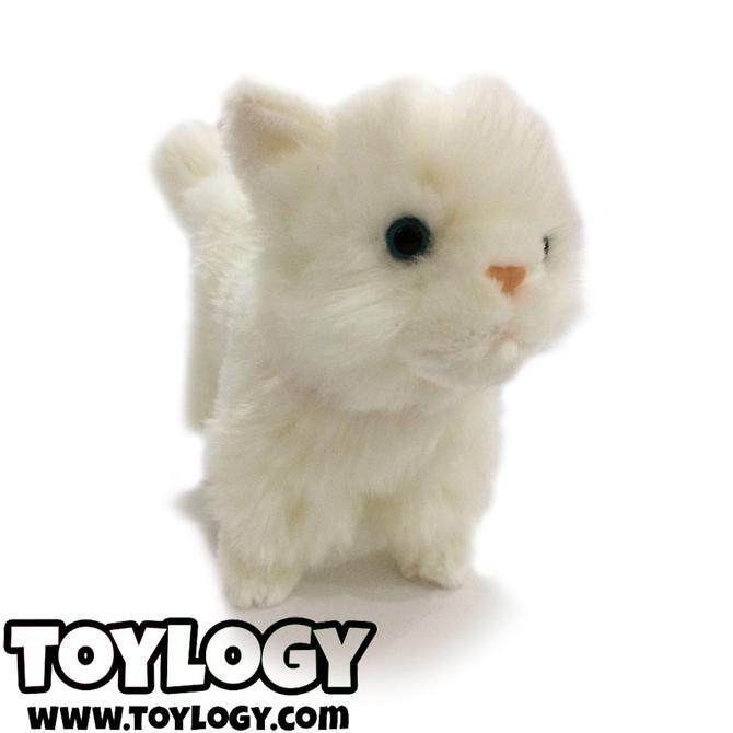 Ozco Boneka Hewan Kucing Persian Putih - Small Kitty Cat Stuffed Doll