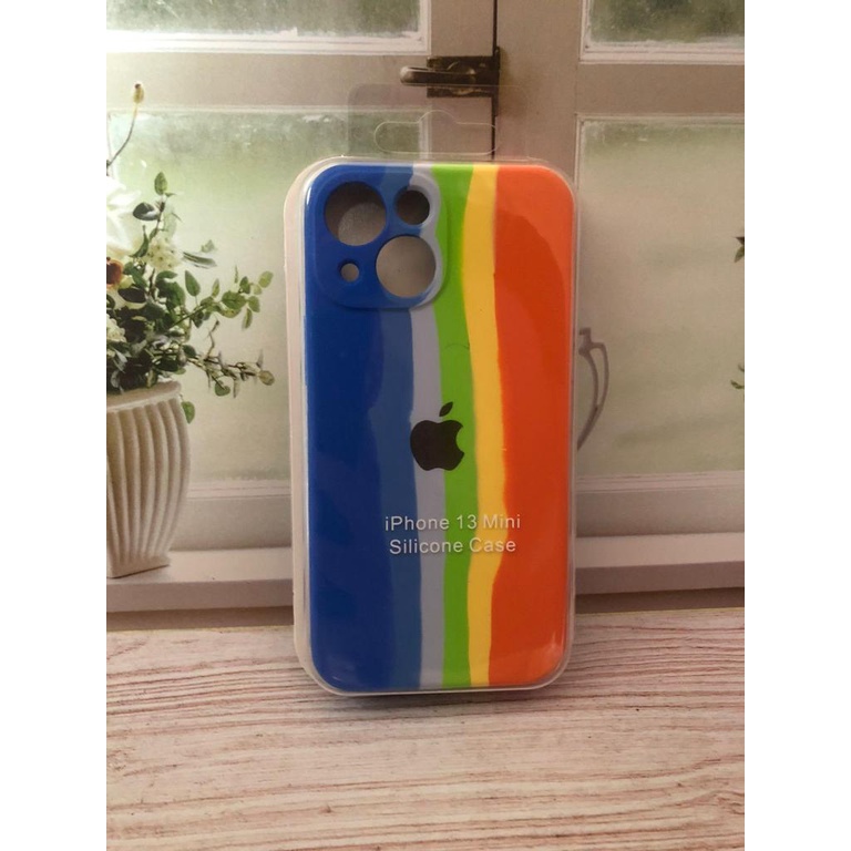 CASE IPHONE 13 MINI SILIKON CASE NEW RAINBOW COVER