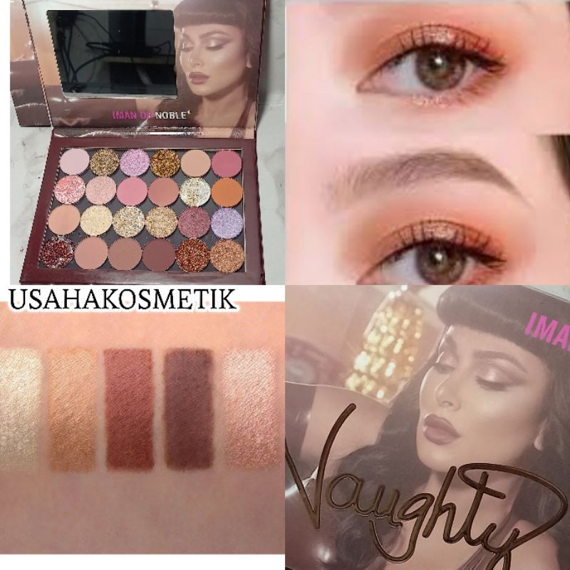 SUPER BIG EYESHADOW NUDE | HIGHLIGTER  IMAN OF NOBLE 24WARNA / EYESHADOW NAUGHTY NO.6623