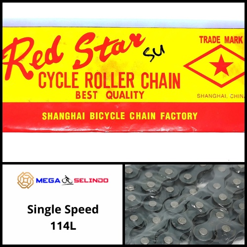 Rantai Sepeda Red Star Single Speed S135 1/2&quot;x1/8&quot; 114L