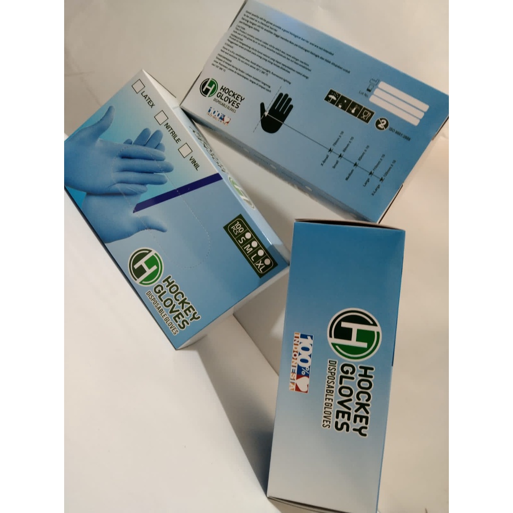 sarung tangan LATEX HOCKEY GLOVES non powder isi 100 pcs