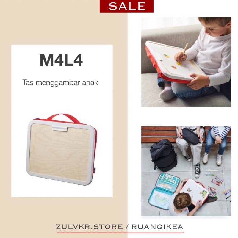 

Kotak Tulis Menggambar Anak Portabel Praktis MALA IKEA Original