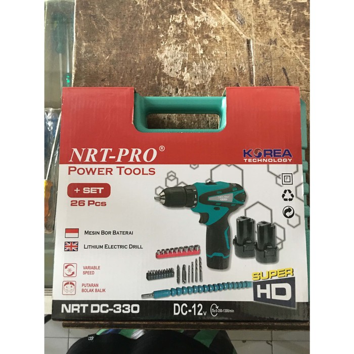 Bor Cordless NRT-Pro DC-330 / Cordless Drill / Bor Baterai