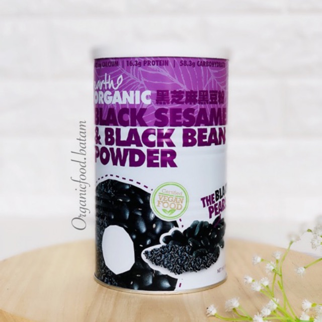 

Earth Organic Black Sesame & Black Bean Powder 500g