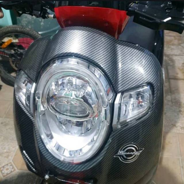 Cover Bodi Body Dada Lampu Depan Scopy Fi Esp Scoopy Fi Esp Ring 12 Karbon Carbon Shopee Indonesia