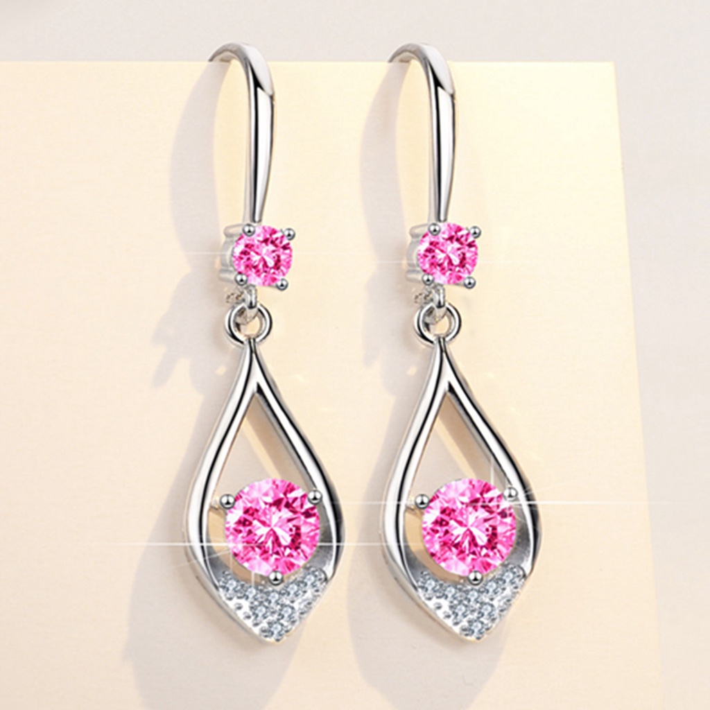 Hu Hu Hu Hu Hu Alat Bantu Pasang Kacamata♡ Anting Kait Gantung Desain Tetesan Air Lucu Hias Berlian Imitasi Anti Alergi Untuk Wanita