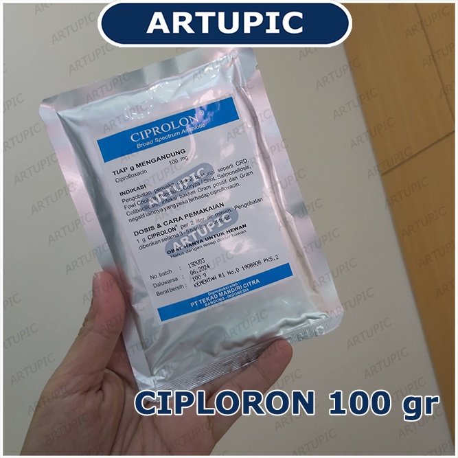 Ciprolon 100 gr Obat CRD Ayam Koli Coli Snot Salmonela Fowl Kolera Cholera