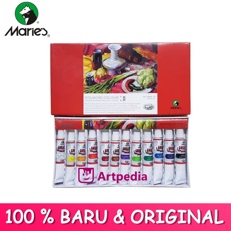 

Maries Gouache set 12 x 12ml - Cat Maries gouache set 12 - 7312B