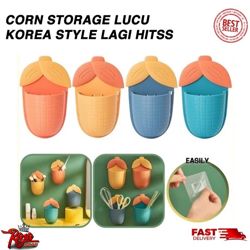 JS58- Rak Tempel Dinding Bentuk Jagung Sebaguna Corn Storage Rack