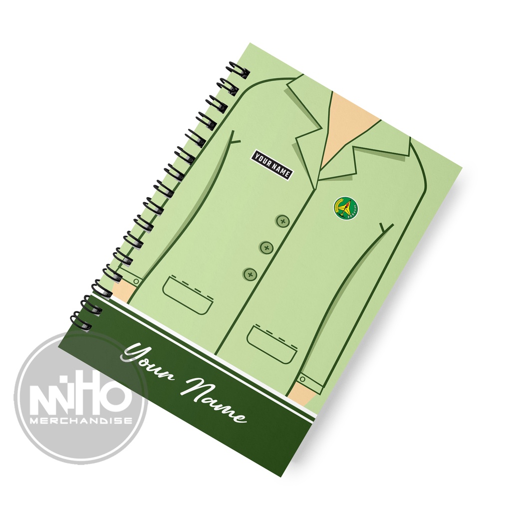 

Notebook Jilid Kawat Spiral Custom IAD Jaksa Kertas HVS / Hardcover / 60 lembar / Bergaris