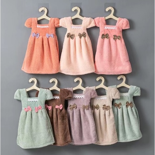 Serbet Gantung Towel Lap Gantung Lap Tangan Motif Baju Dress Anak Lucu