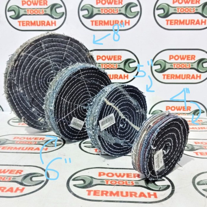 Kain Poles Jeans Tebal 25 mm Mata Gerinda Kain Jean Jin Levis Biru