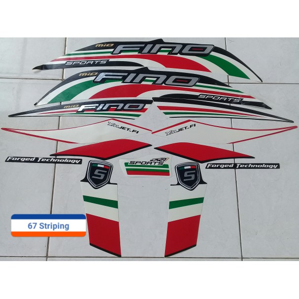 Sticker Motor Yamaha Fino Sport 2015 Hitam / Black