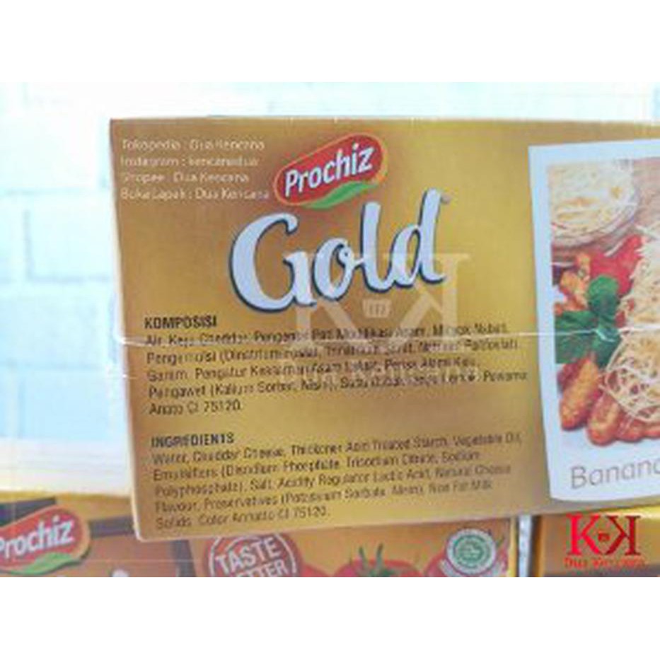 

Cheese Keju Prochiz Gold Cheddar 170 GR Processed Cheddar Cheese En LZ