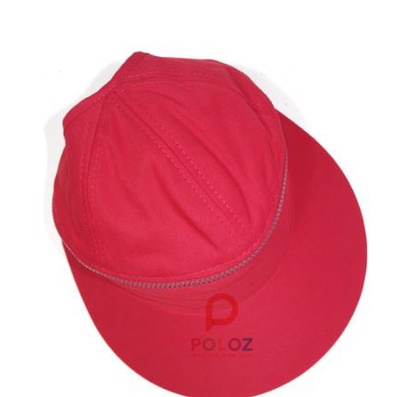 BIG SALE Topi Caddy Resleting Murah / Topi Senam Wanita / Topi Resleting Warna Merah
