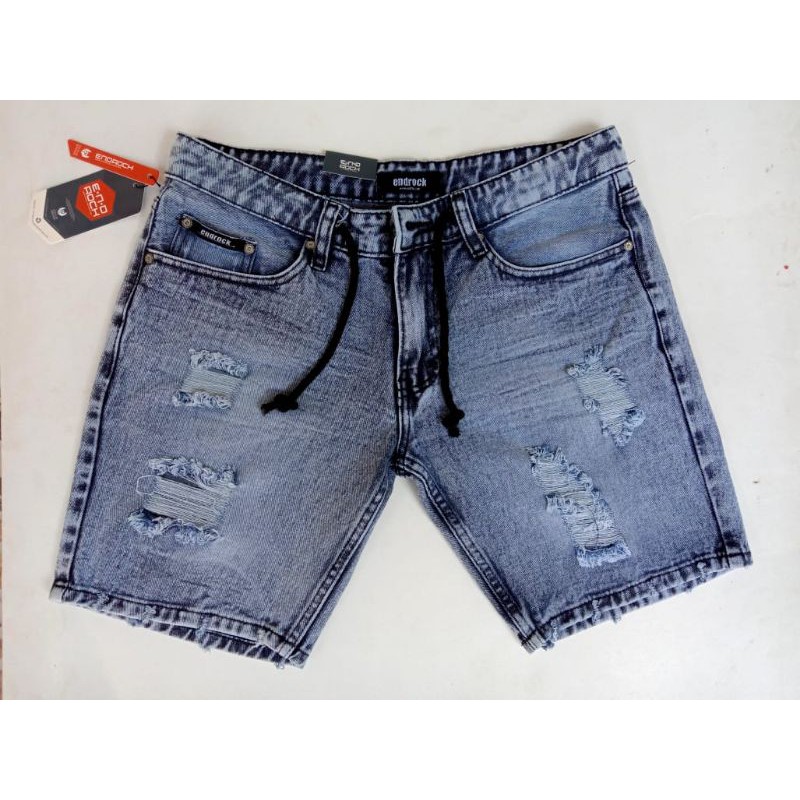 CELANA JEANS PENDEK SOBEK COLOR COWOK/CELANA JEANS PENDEK SOBEK PRIA