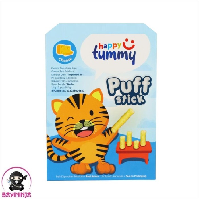

HAPPY TUMMY Puffs Stick 15 g - Cheese T-Ninjabayi 01