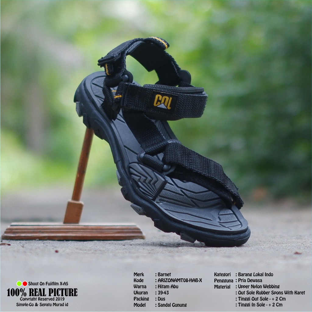 Sandal gunung pria Barnet original branded sendal hikking cowok laki-laki dewasa model casual outdor let tali belakang kwalitas import Sgo Barnett Arizona Mount 05 mount 07 mount 08  mount 09 promo lebaran cod keren murah 39-43