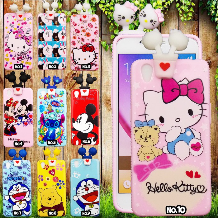 barokah softcase case boneka double head vivo v7 xiaomi redmi 5 plus doraemon