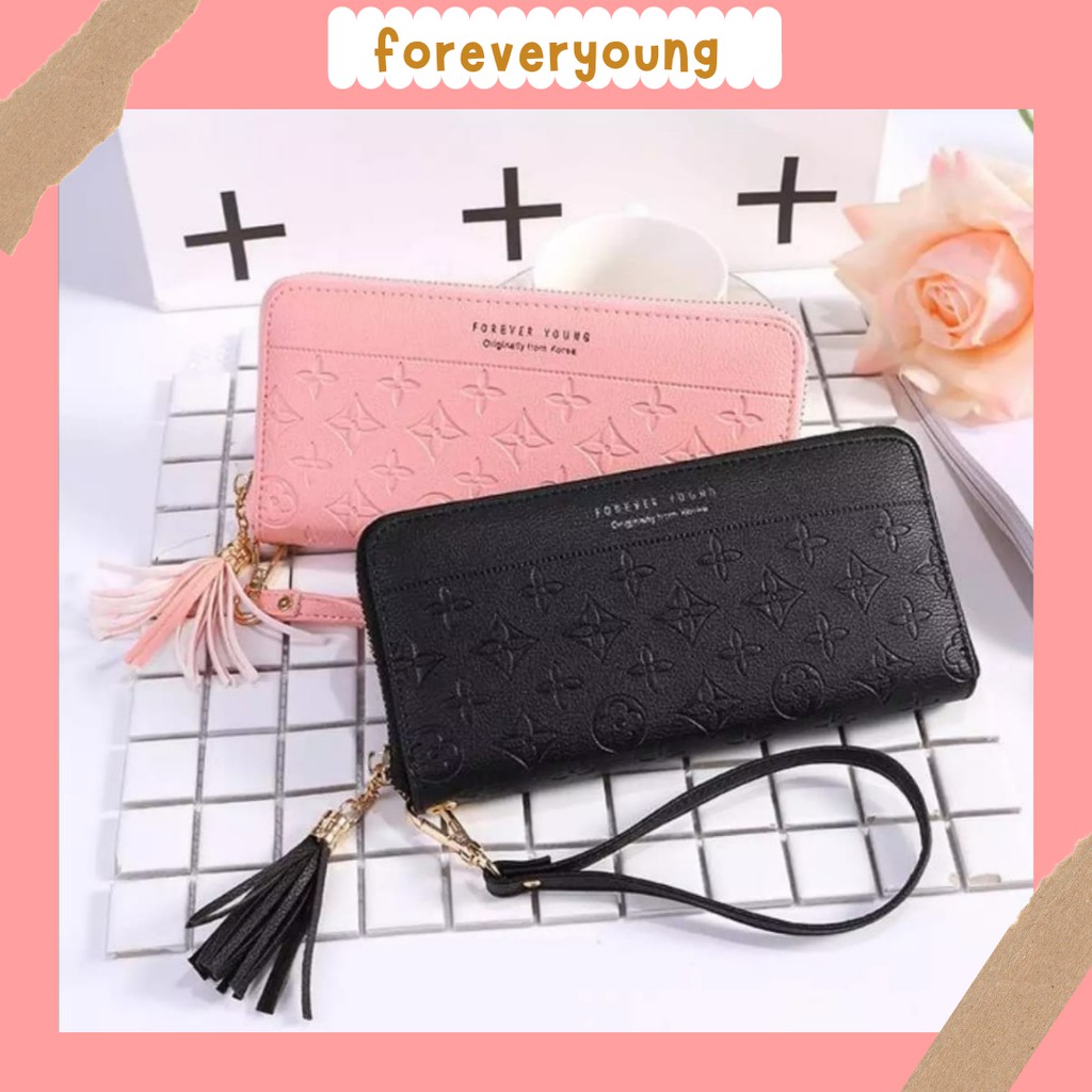 (FY) COD Dompet Wanita  Panjang Dompet Import Real Pict Dompet Cantik