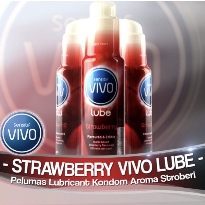 Vivo Lube Strawberry Aman Dikonsumsi - Lubricant Pelumas 60 gr