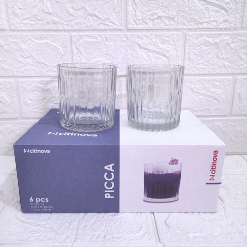 Jual Gelas Kaca Citinova Picca Set Isi 6 Gelas Beer Gelas Wine Gelas Beer Gelas Lowball Embos 7227