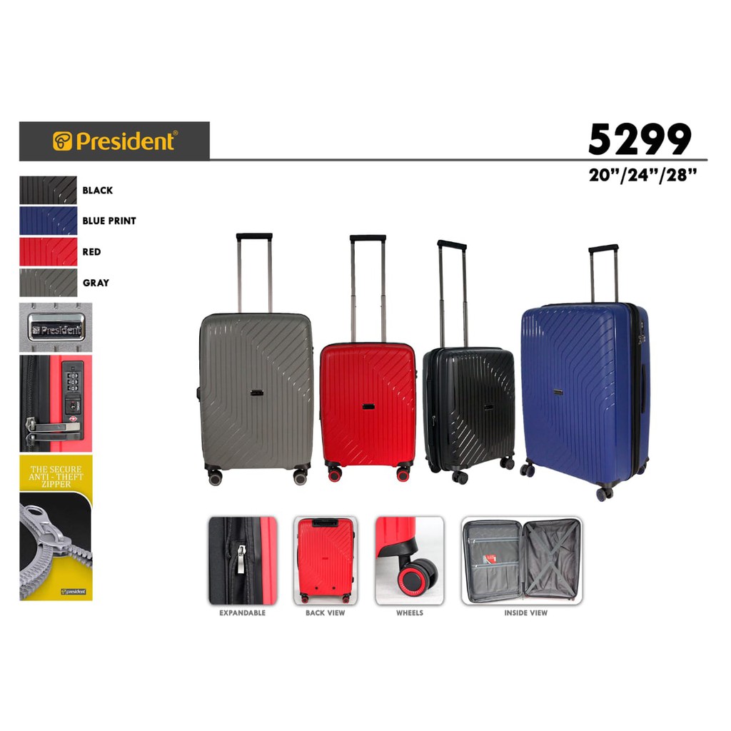 Koper president 5299 20 inch / koper president 5299 24 inch / koper president 28 inch bagasi 5299