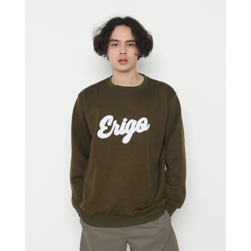 SOLD (NEW) Erigo Sweatshirt Kaoru Olive | Crewneck Hoodie Erigo MURAH ORIGINAL