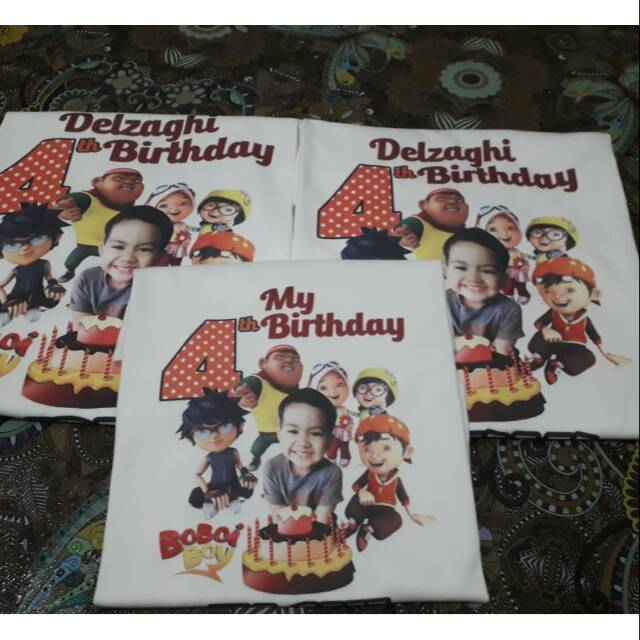 Kaos Boboiboy Ultah Anak | Kaos Family | Kaos Couple Family