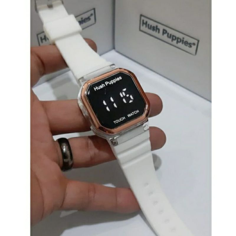 Bisa Cod ✓ Jam Tangan Wanita Jam Tangan Digital Touchscreen Jam Tangan Hushpuppies Rubber