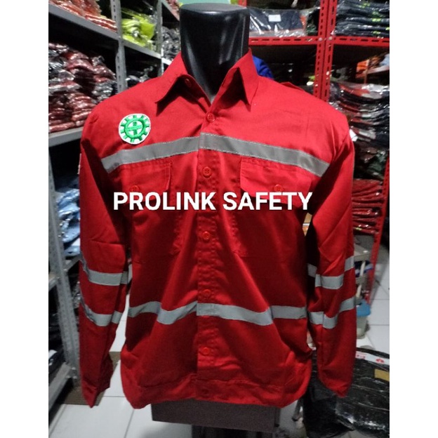 SERAGAM SAFETY MERAH DOBLE SCOTLIGT