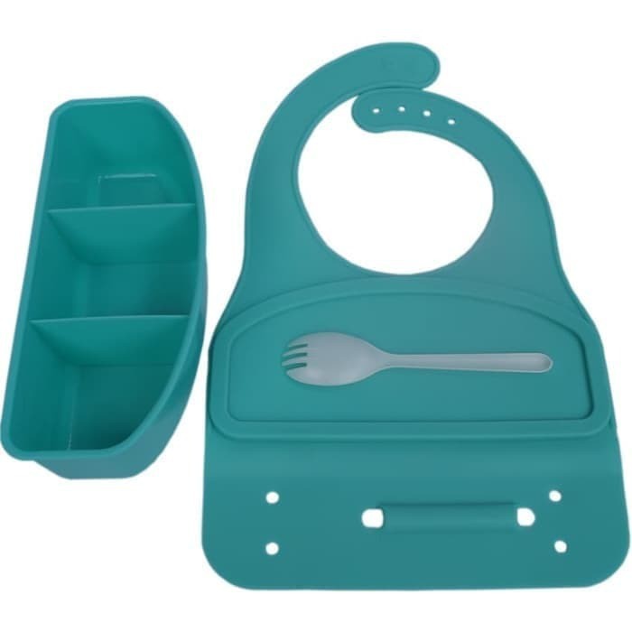 VOM Perlengkapan Makan Bayi Baby Bibs Celemek Apron Silikon 0599