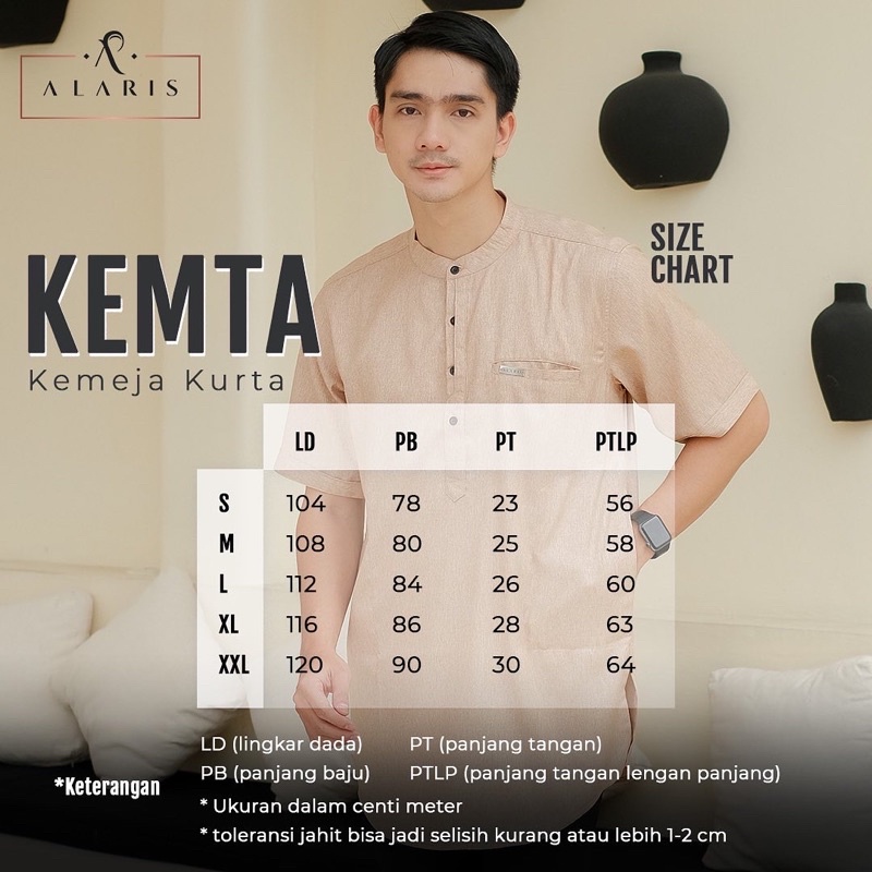 Kemta KEMEJA KURTA PENDEK kemeja Alaris kemeja koko kurta premium koko couple family set