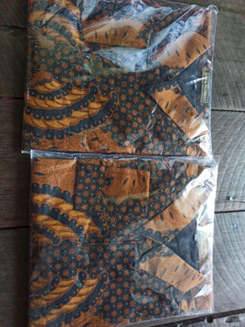 Kapal Kandas Sogan Kemeja Batik Pria Full Furing Katun Sragenan