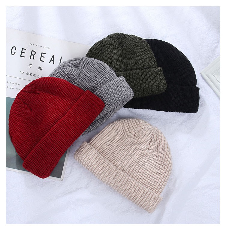 Beanie hat kupluk kerpus polos pendek/short beanie hat