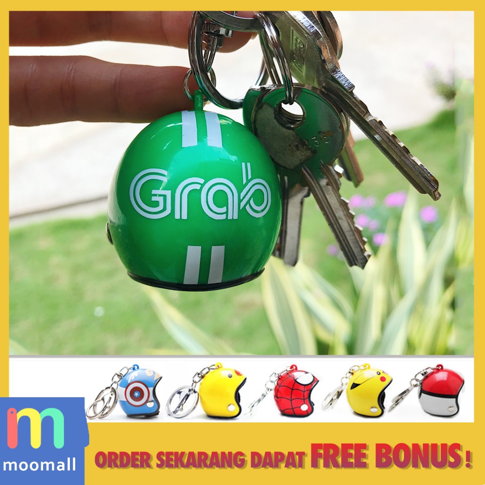 Mini Helm gantungan kunci motor unik keychain mobil