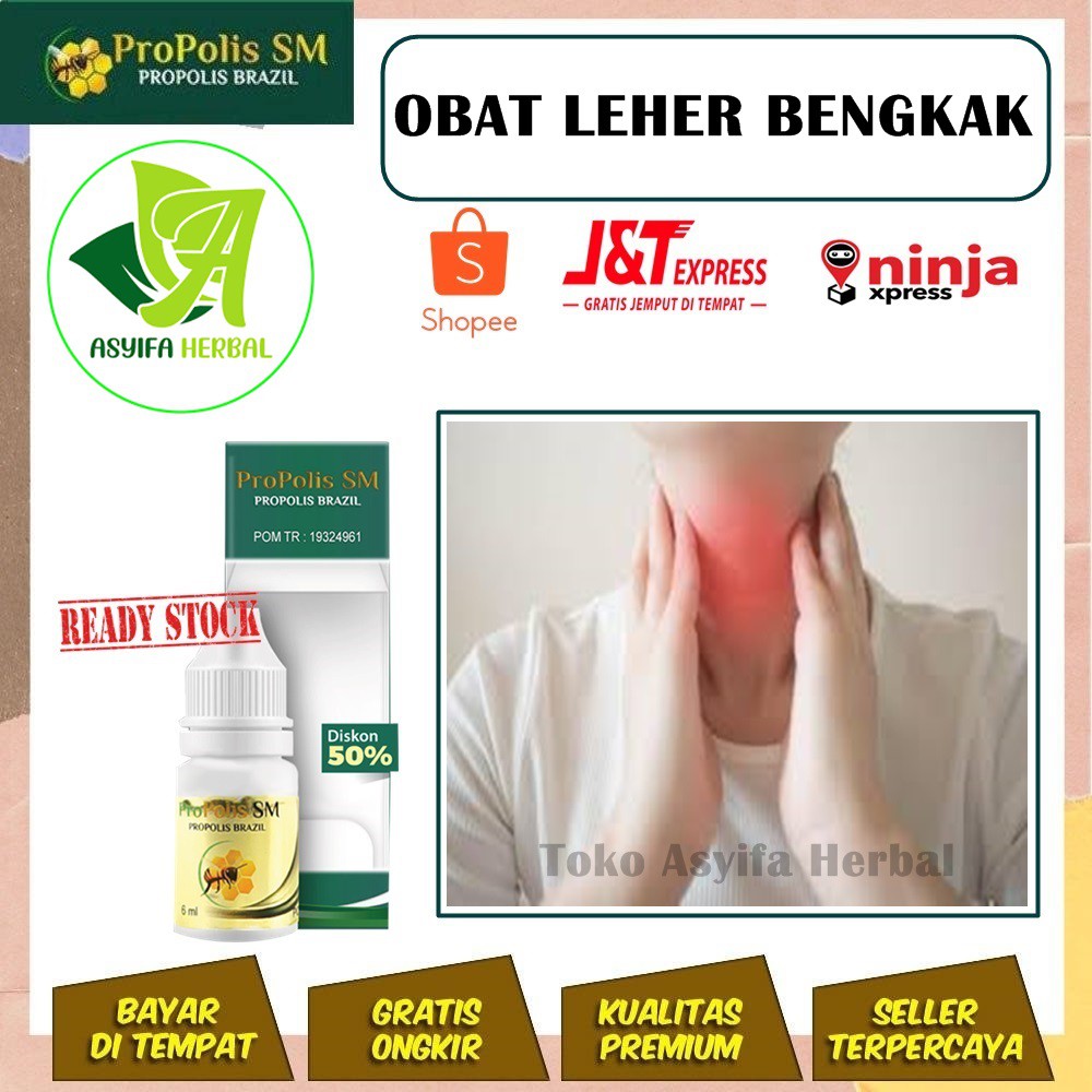 Obat Leher Bengkak | Penghilang Abses Leher, Luka Benjolan di Leher, Pengecil Kelenjar Getah Bening,