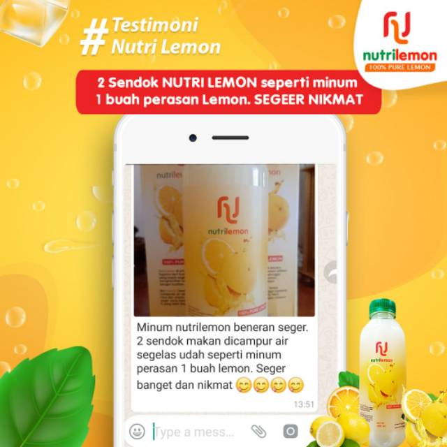 Nutri Lemon 100% Pure Lemon Original - Diet Lemon Untuk Kesehatan dan Pelangsing Dari OSB