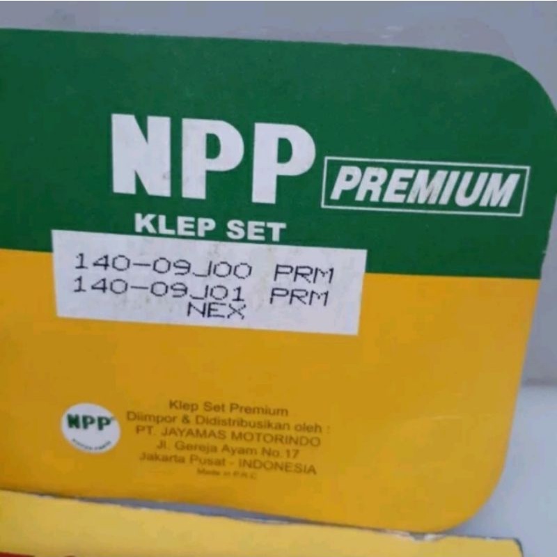 klep valve ex in set nex npp