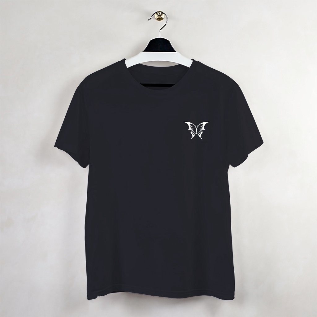 Baju Kaos Pria Distro Butterfly Dewasa Keren Murah Berkualitas Tshirt Cowok Cewek
