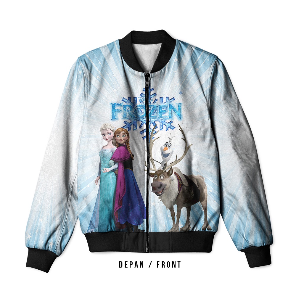 Jaket Bomber Disney Frozen Custom Fullprint Pria Wanita 02