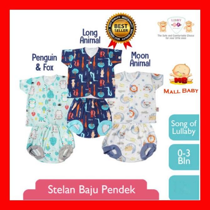 Baju Bayi Libby Setelan Baju Bayi Harian Oblong Baju Bayi Newborn - 1 Stel RANDOM